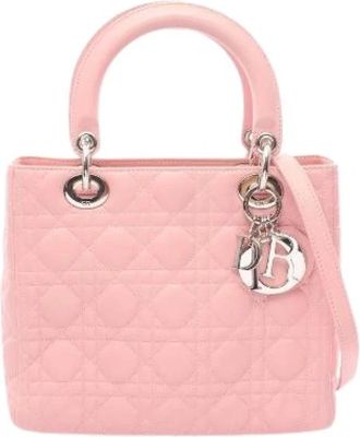 Dior Pre-owned Lady Dior Leren Handtas - Dames - Vintage Handtas - Roze - ONE Size - Leer - Vintage