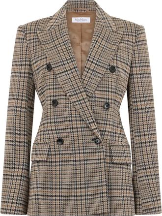Max Mara Double-breasted Jasje - Dames - Blazers - Bruin - 3XS - Katoen - Jassen