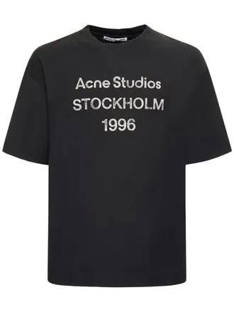 Tシャツ・カットソー ACNE  Skull Printed Crewneck T-shirt Acne Studios Skull T-Shirt Faded Black FN-UX-TSHI000070 – NOMAD