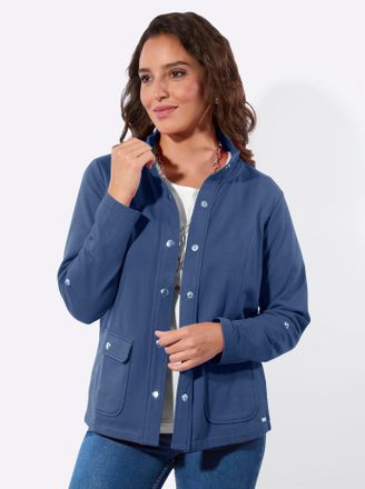 Casual Looks Shirtjacke CASUAL LOOKS Shirtjacke, Damen, Gr. 36, jeansblau, 100% Baumwolle, unifarben, Shirts Shirtjacke
