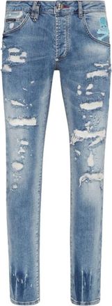 Philipp Plein Slim-fit Jeans - Heren - Slim Fit Jeans - Blauw - W33 - Denim - Jeans