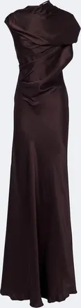 Tove Saige gathered satin gown