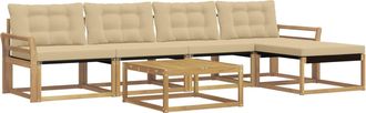 vidaXL Conjunto De Sof&aacute;s De Exterior 6 Uds. Y Beige Vidaxl