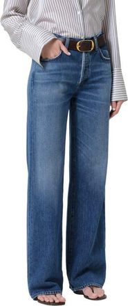 Citizens Of Humanity Annina High Waist Straight Leg Jeans in Avant Md/Dark Indigo at Nordstrom, Size 28