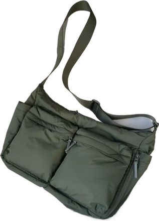 Generic Casual Multi-pocket Messenger Bags For Women Fashion Shoulder Bag Ladies Large Handbags Female Travel Tote Purse(Beige)