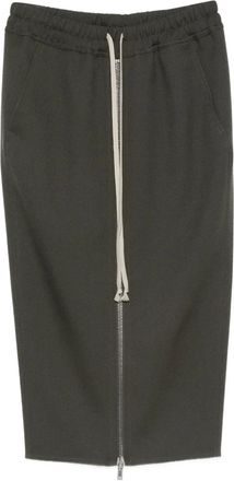 Rick Owens Gonna midi con coulisse - Verde