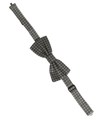 Dolce & Gabbana Silk Patterned Bow Tie - Gray