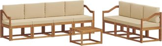vidaXL Conjunto De Sof&aacute;s De Exterior 8 Uds. Natural Y Beige Vidaxl