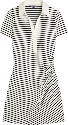 Veronica Beard Lanier Striped Piqué Mini Dress - White And Black - XS (UK6 / XS)