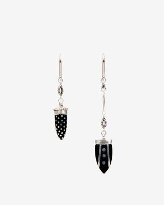 Isabel Marant Boucles DOreille Cala - Femme - Noir Et Argent&eacute; - Isabel Marant
