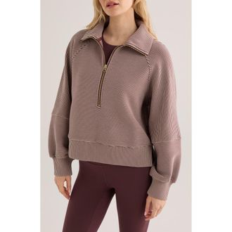 Varley Milano Half-Zip Sweatshirt in Huckleberry at Nordstrom, Size X-Large