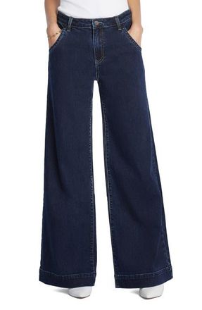 Wash Lab Denim Daily Denim Trousers in Dark Blue at Nordstrom, Size 26