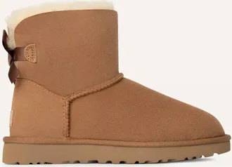 UGG Womens Mini Bailey Bow Boot In Chestnut