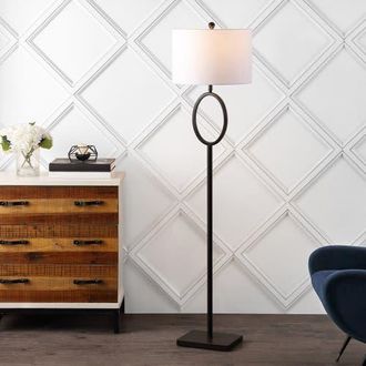 Jonathan Y Designs April Metal Modern Contemporary LED Floor Lamp in Oil Rubbed Bronze at Nordstrom