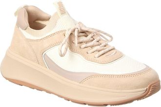 FitFlop Fitflop F-Mode Suede/Knit Flatform Slip-On Laced Sneaker