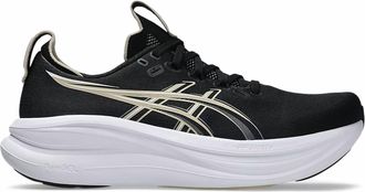 Asics Mens Gel Nimbus 28 Running Shoes In Black/feather Grey