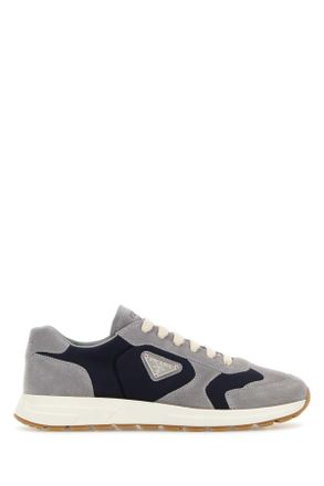 Prada Two Tone Suede And Re Nylon Prax Sneakers