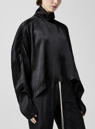 Rick Owens Womens Tabard satiny mock-neck blouse