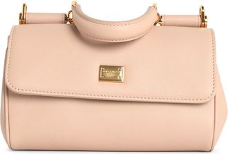 Dolce & Gabbana Kleine Lear-Handtasche Sicily Nude