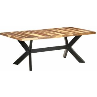 vidaXL Vidaxl - Mesa De Comedor Madera Maciza Con Acabado Miel 200x100x75 Cm