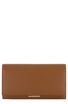 Vince Continental Nappa Leather Wallet in Saddle at Nordstrom
