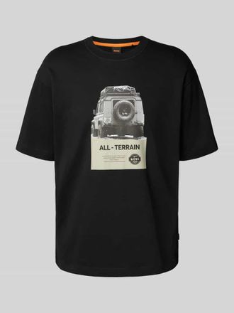 Boss Orange by Hugo Boss BOSS Orange Regular Fit T-Shirt aus reiner Baumwolle Modell WAGON in Black, Gr&ouml;&szlig;e XL