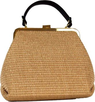 Persaman New York Isla 18 Raffia Satchel Bag in Natural Raffia at Nordstrom Rack