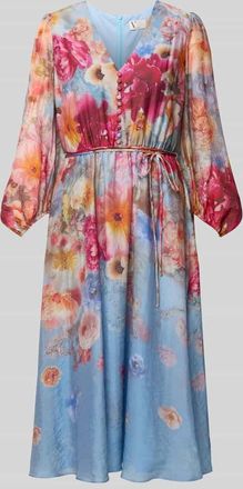 Vera Mont Cocktailkleid mit Bindeg&uuml;rtel in Hellblau, Gr&ouml;&szlig;e 34