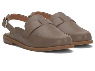 Lucky Brand Louisaa Slingback Mule Womens Flat Shoes Coffee Quartz : 5.5 B - Medium, Leather/Rubber