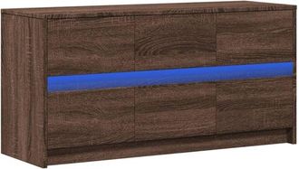 vidaXL Vidaxl - tv Cabinet with led Brown Oak 100x34x50 cm Engineered Wood
