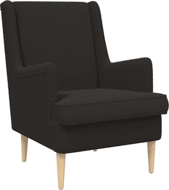 vidaXL Sill&oacute;n Negro Boucl&eacute; Vidaxl