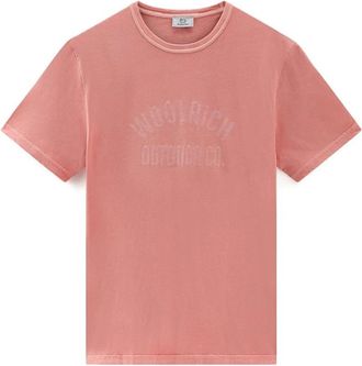 Woolrich Light Garment Dyed T-shirt - Heren - T-shirts - Roze - XL - Katoen - Tops