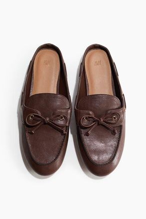 H&M Loafer Mules in Dark Brown at Nordstrom, Size 10