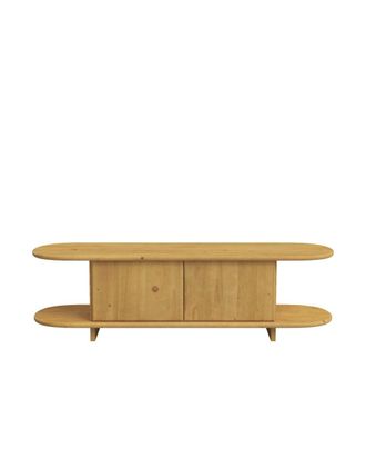 Hannun Muebles de tv de madera de abeto en color marr&oacute;n claro de 150cm