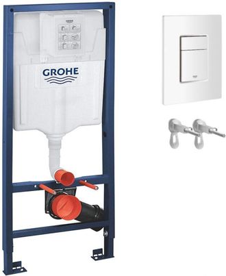 GROHE Cisterna Empotrada Kit Completo Rapid Sl Grohe. Bastidor Y Pulsador Skate Blanco Alpino Con Anclajes