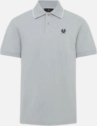 Belstaff Mens Belstaff Tipped Polo Quarry Blue - Grey - Size: 44