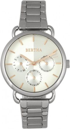 Bertha Sunglasses Gwen Leather-Band Watch with Day & Date