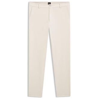 BOSS Easy-iron modern-fit trousers in cotton-blend twill