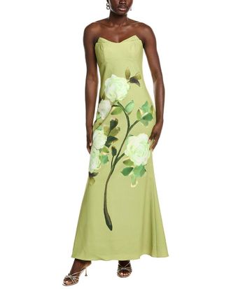 Badgley Mischka Strapless Placement Gown