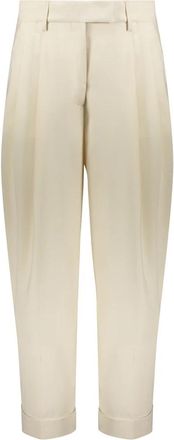 Moorer Elegante Broek - Dames - Vrijetijds broeken - Beige - XS - Katoen - Broeken