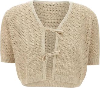 Marella Cardigan con lacci - Toni neutri