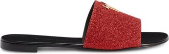 Giuseppe Zanotti Shirley glitter sandals - women - Other fibres - 34 - Red