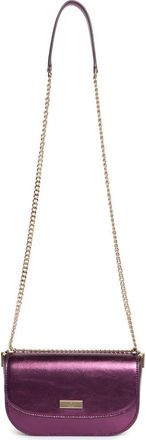 Kate Spade New York krista metallic chain flap crossbody bag in Dark Raspberry at Nordstrom Rack