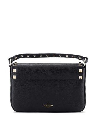 Valentino Garavani Rockstud Top Handle Pouch Leather Mini crossbody bag - Nero