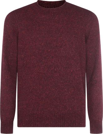 Brunello Cucinelli Maglione girocollo con effetto mélange - Rosso