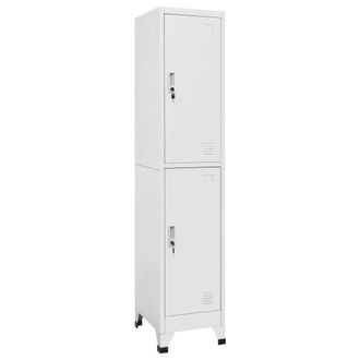 vidaXL Vidaxl - Armario Taquilla Con 2 Compartimentos 38x45x180 Cm
