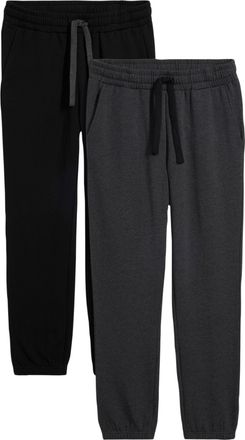 Bonprix Jogginghose BONPRIX, Herren, Gr. 48/50, N-Gr, schwarz, anthrazit meliert, Sweatware, Obermaterial: 70% Polyester, 30% Baumwolle, meliert, unifarben, B