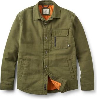Passenger Taranaki Canvas Quilted Overshirt Hemd f&uuml;r Herren | oliv