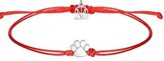Mantra Pawprint Thread bracelet in Silver at Nordstrom