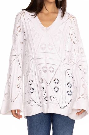 Johnny Was Baja Pullover Sweater In White